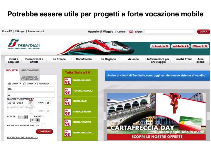 Mobile First: l'esempio di Trenitalia